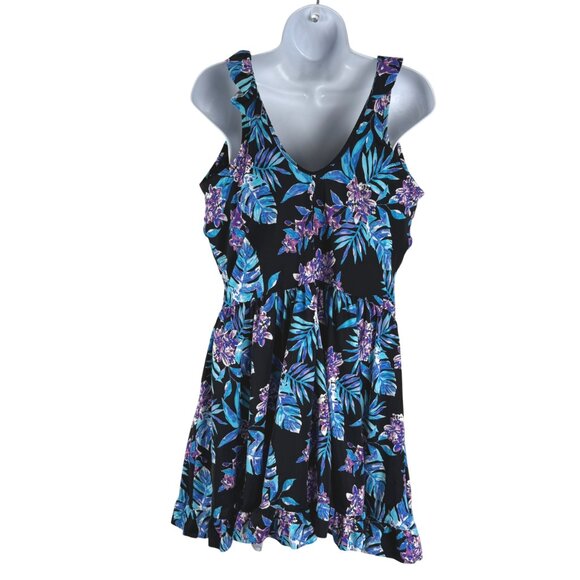 Swim 365 Swimsuits For All One Piece Swim Dress Size 20 Floral Ruffle SW-2063 - Picture 6 of 11